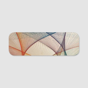 Tag des geometrischen Designs Namensschild