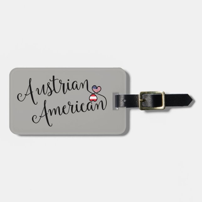 Tag des Gepäcks "Austrian American Entwine Herz" Gepäckanhänger (Vorderseite horizontal)