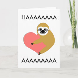 Tag des glatten Sloth Valentins II Feiertagskarte