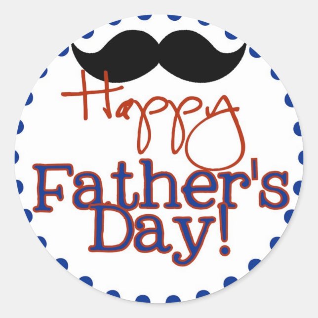 Tag des glücklichen Vaters Runder Aufkleber (Vorderseite)