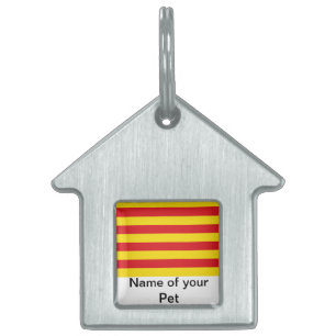 Tag des Hauses mit der Flagge Kataloniens Tiermarke