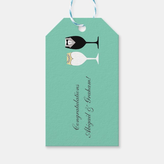 Tag des Hochzeitstipendiums Geschenkanhänger (Vorderseite)