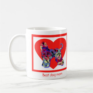 Tag des Hundes-Hundes-Roten Valentins Kaffeetasse