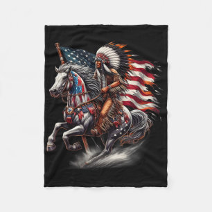 Tag des Indianer Rodeo-Pferd 4. Juli Fleecedecke
