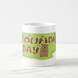 Tag des Murmeltiers Holz-Schriftzug Kaffeetasse