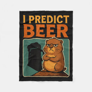Tag des Murmeltiers Ich sage Bier vor Grumpy Murme Fleecedecke