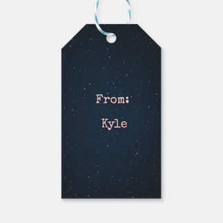 Tag des Navy-Outer-Weltraumgeschenks Geschenkanhänger