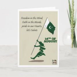 Tag des pakistanischen Unabhängigkeit - Flagge Karte