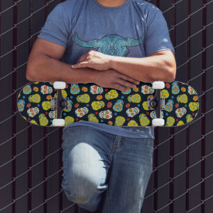 Tag des Patterns der toten Zuckerschädel Skateboard