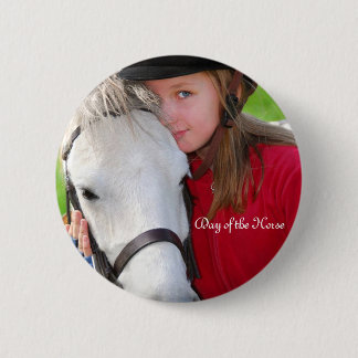 Tag des Pferdeknopfes Button
