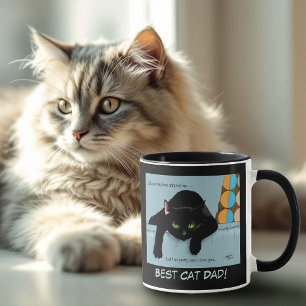 Tag des schwarzen Katzen-Vaters Tasse