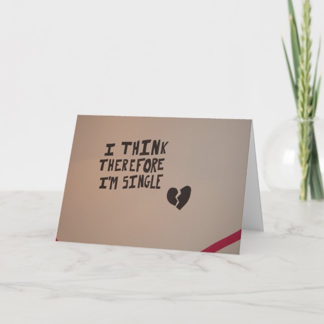 Tag des Single Feiertagskarte (Vorderseite)