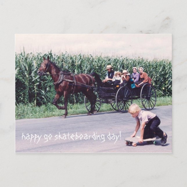 Tag des Skateboardfahrens Postkarte (Vorderseite)