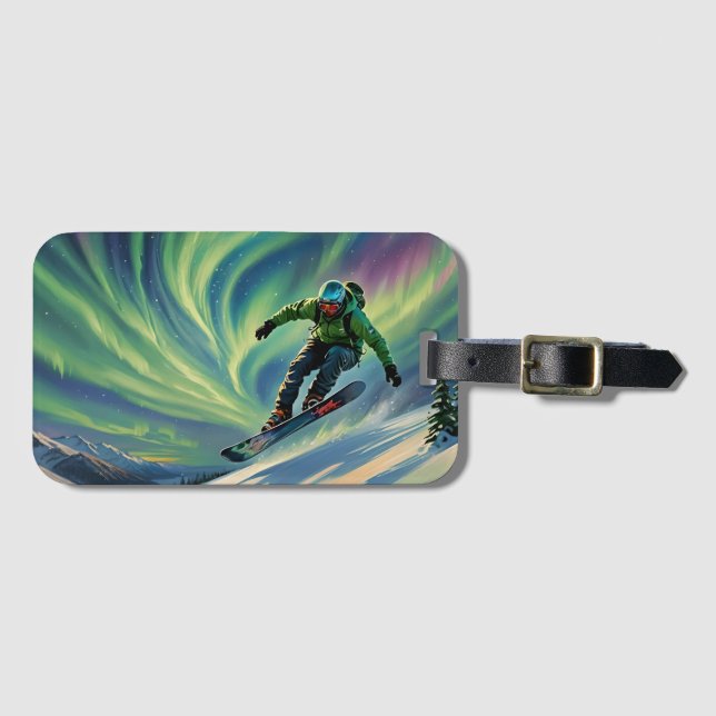 Tag des Snowboardens Gepäckanhänger (Vorderseite (Horizontal))