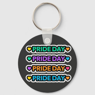 Tag des Stolzes. LGBT+Stolz. Regenbogenherz. Keych Schlüsselanhänger
