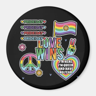 Tag des Stolzes. Liebe gewinnt. Ich bin que und ha Magnet
