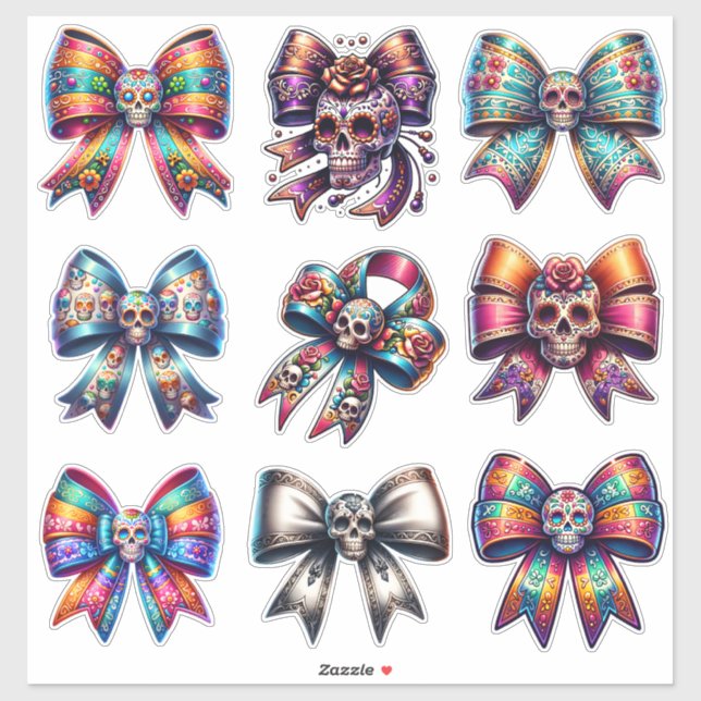 Tag des Todes Coquette Custom-Cut Vinyl Sticker (Blatt)