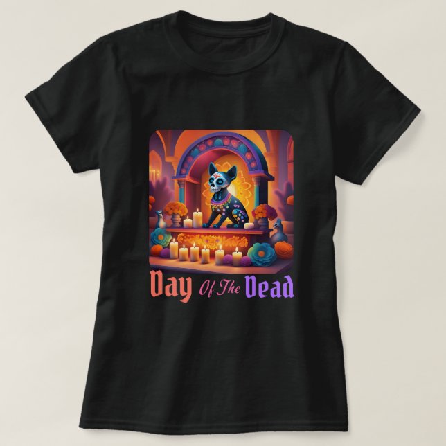 Tag des Toten Haustieraltars T-Shirt (Design vorne)