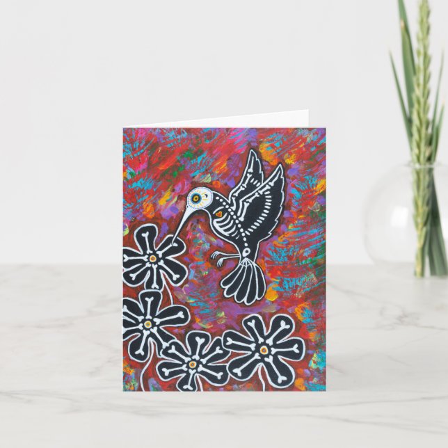 Tag des Toten Hummingvogels Karte (Vorderseite)