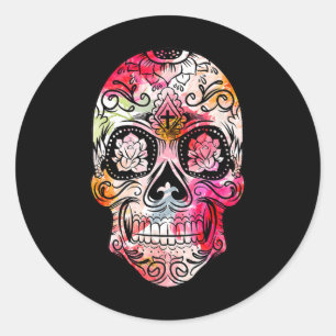 Tag des Toten Kostüms G, Blume Runder Aufkleber