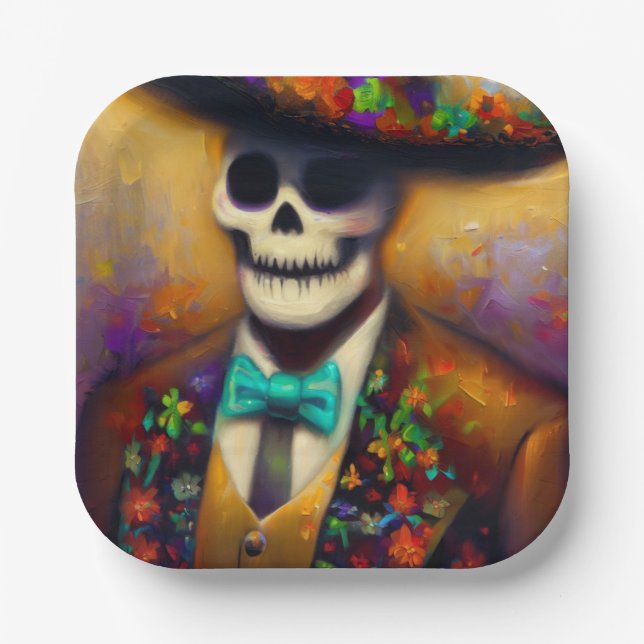 Tag des Toten Menschen 4 Pappteller (Vorderseite)