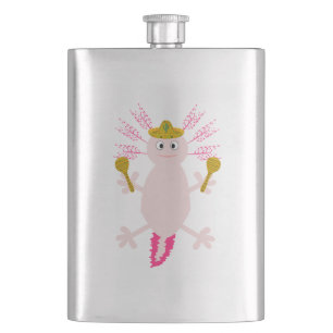 Tag des Toten Mexikanischen Axolotl Flachmann