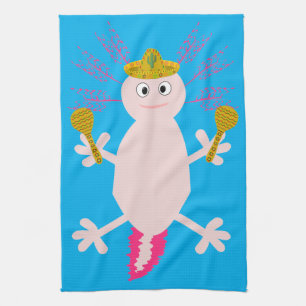 Tag des Toten Mexikanischen Axolotl Geschirrtuch