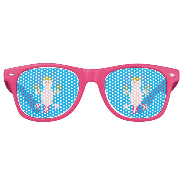Tag des Toten Mexikanischen Axolotl Partybrille (Vorderseite)