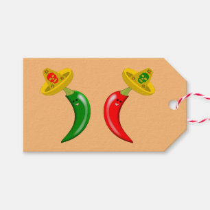 Tag des Toten Mexikanischen Chilis Geschenkanhänger