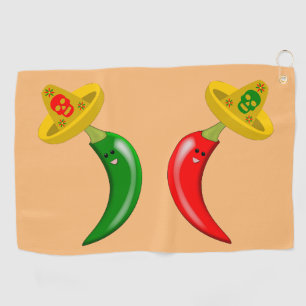 Tag des Toten Mexikanischen Chilis Golfhandtuch