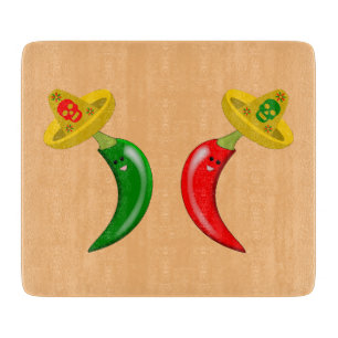 Tag des Toten Mexikanischen Chilis Schneidebrett