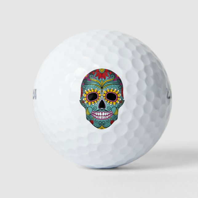 Tag des Toten Schädels Golfball (Vorderseite)