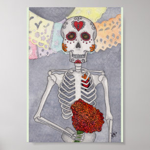 Tag des Toten Skeletts Kunstdrucken Miranda Poster