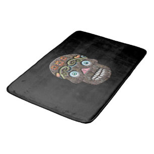 Tag des Toten Zuckerschädels (Mossy) Badematte
