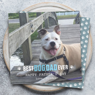 Tag des Vaters aus dem Foto Ihres Hundes Feiertagskarte