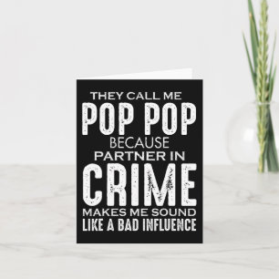Tag des Vaters nennen sie mich Pop Pop, weil Partn Karte