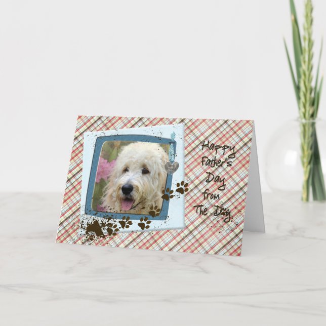 Tag des Vaters vom Hund Karte (Vorderseite)