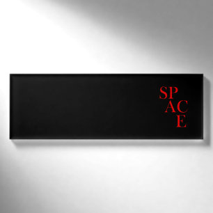 Tag des Weltraumnamens Namenschild