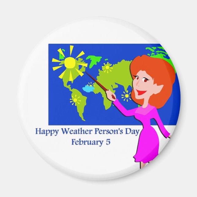 Tag des Wetters 5. Februar Magnet (Vorne)
