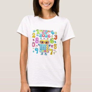 Tag des Zahlen 2026 Bunt Rechner Mathe T-Shirt