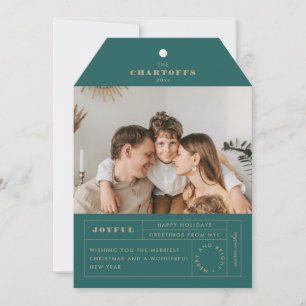 Tag Festif Carte de vacances plat