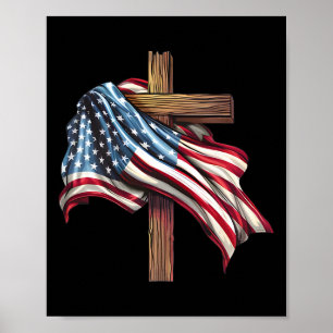 Tag Flag Cross Print Poster