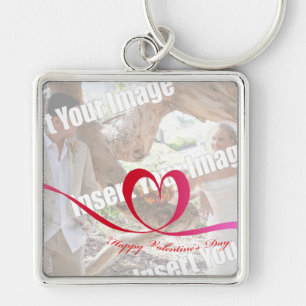 Tag Fotoder glückliche Valentines Schlüsselanhänger