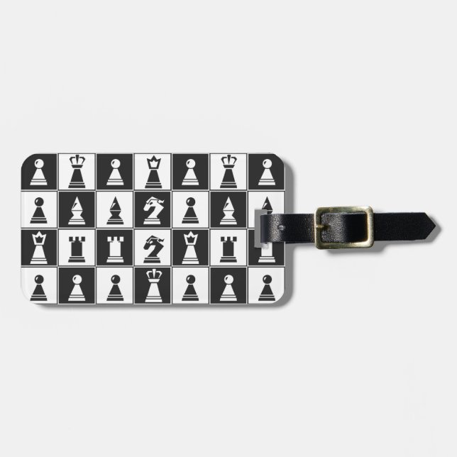 Tag für das Schachdesign Gepäckanhänger (Vorderseite horizontal)