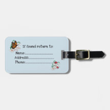 Tag für Gepäck mit Blumengarten