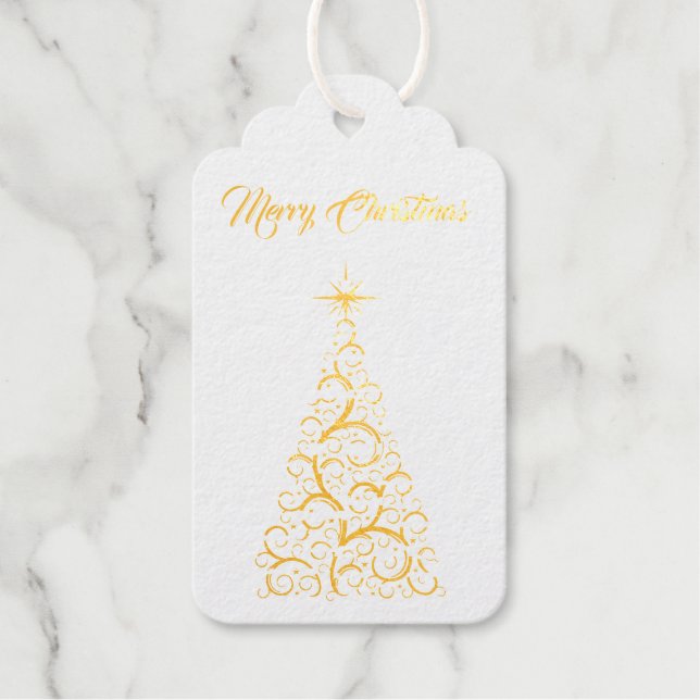 Tag-Gold-Foil-Geschenk-Tags Geschenkanhänger (Vorderseite)