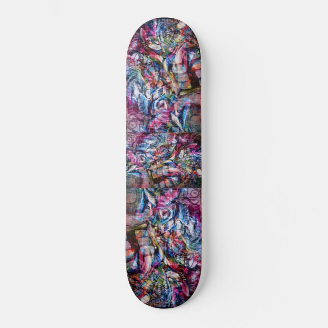 Tag Grafitti Patterned Skateboard (Recto)