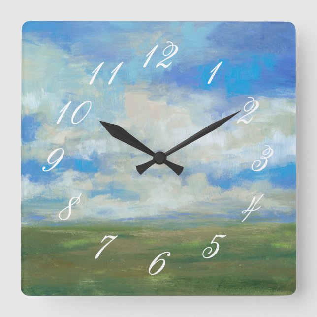 Tag I Quadratische Wanduhr (Vorderseite)