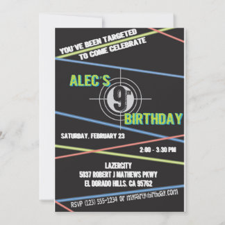 Tag laser Invitation d'anniversaire