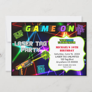Tag laser Invitation d'anniversaire